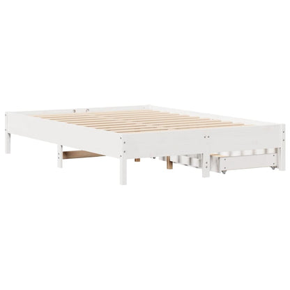 Letto senza Materasso Bianco 140x200 cm Legno Massello di Pino | homemem39