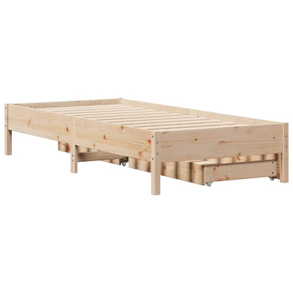 Letto senza Materasso 90x200 cm in Legno Massello di Pino