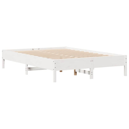 Letto senza Materasso Bianco 120x190 cm Legno Massello di Pino | homemem39