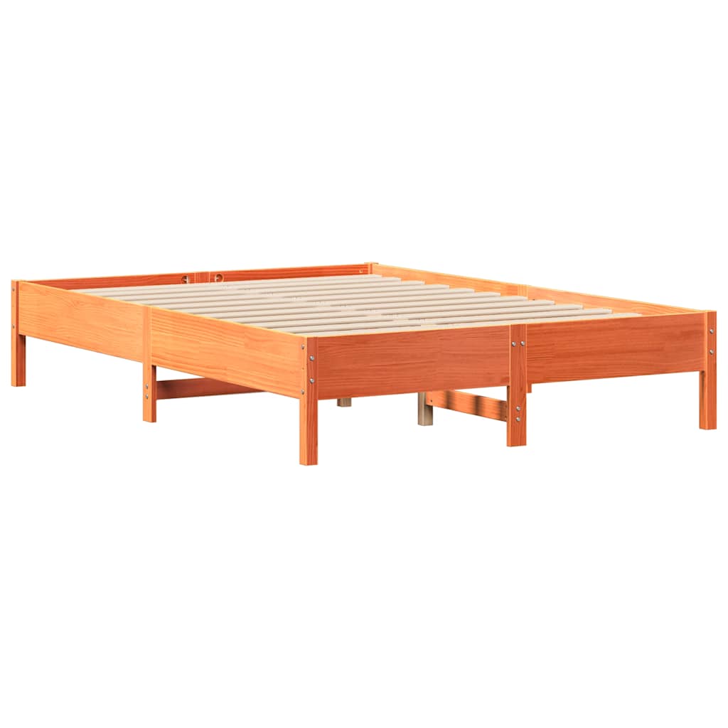 Letto senza Materasso Marrone Cera 120x190 cm in Legno di Pino | homemem39