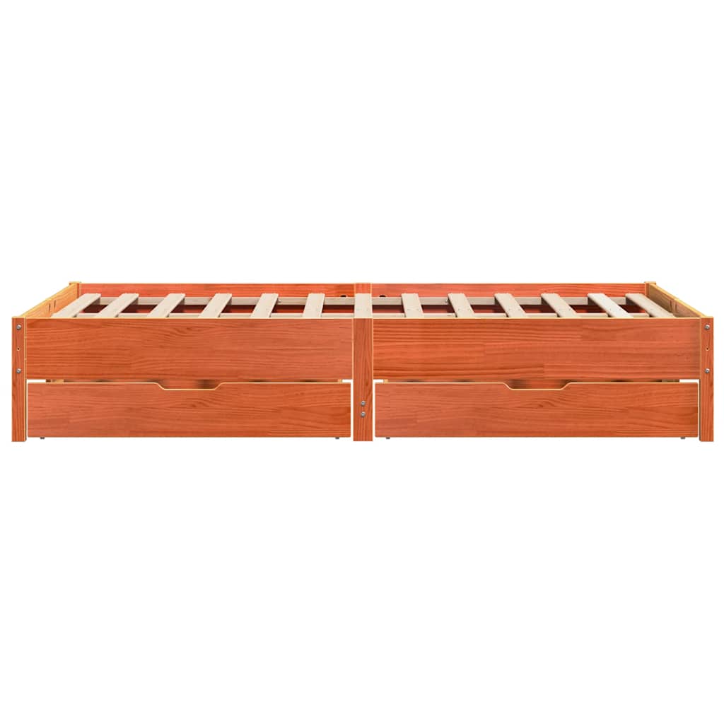 Letto senza Materasso Marrone Cera 120x190 cm in Legno di Pino | homemem39