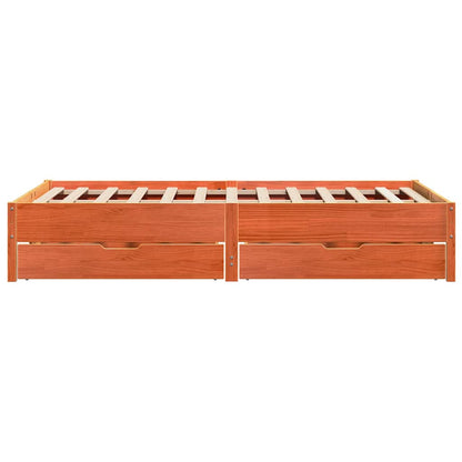 Letto senza Materasso Marrone Cera 120x190 cm in Legno di Pino | homemem39