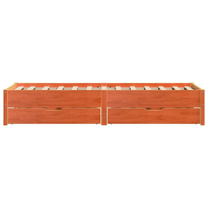 Letto senza Materasso Marrone Cera 75x190 cm in Legno di Pino | homemem39