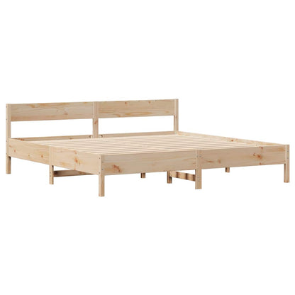 Letto senza Materasso 180x200 cm in Legno Massello di Pino