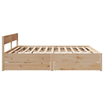 Letto senza Materasso 180x200 cm in Legno Massello di Pino