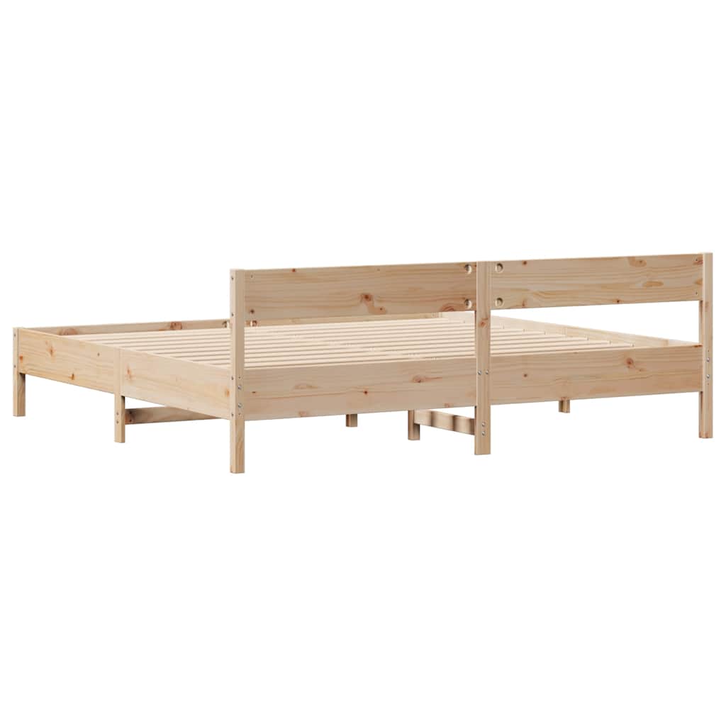 Letto senza Materasso 180x200 cm in Legno Massello di Pino