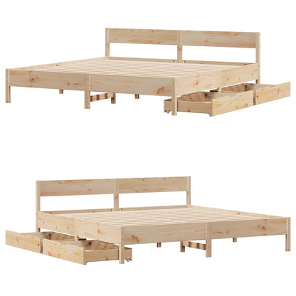 Letto senza Materasso 160x200 cm in Legno Massello di Pino