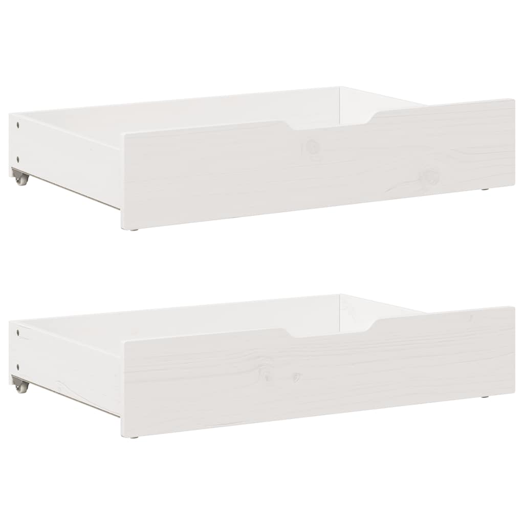 Letto senza Materasso Bianco 150x200 cm Legno Massello di Pino | homemem39
