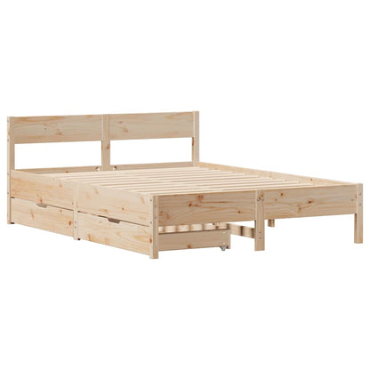 Letto senza Materasso 120x200 cm in Legno Massello di Pino