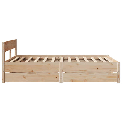 Letto senza Materasso 120x200 cm in Legno Massello di Pino
