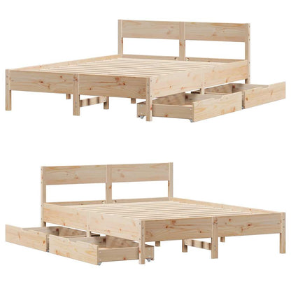 Letto senza Materasso 120x200 cm in Legno Massello di Pino