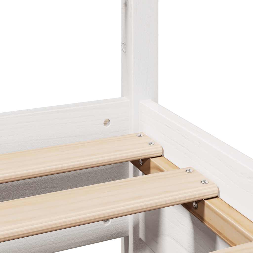 Letto senza Materasso Bianco 120x200 cm Legno Massello di Pino | homemem39