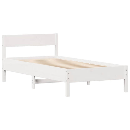 Letto senza Materasso Bianco 90x200 cm Legno Massello di Pino - homemem39