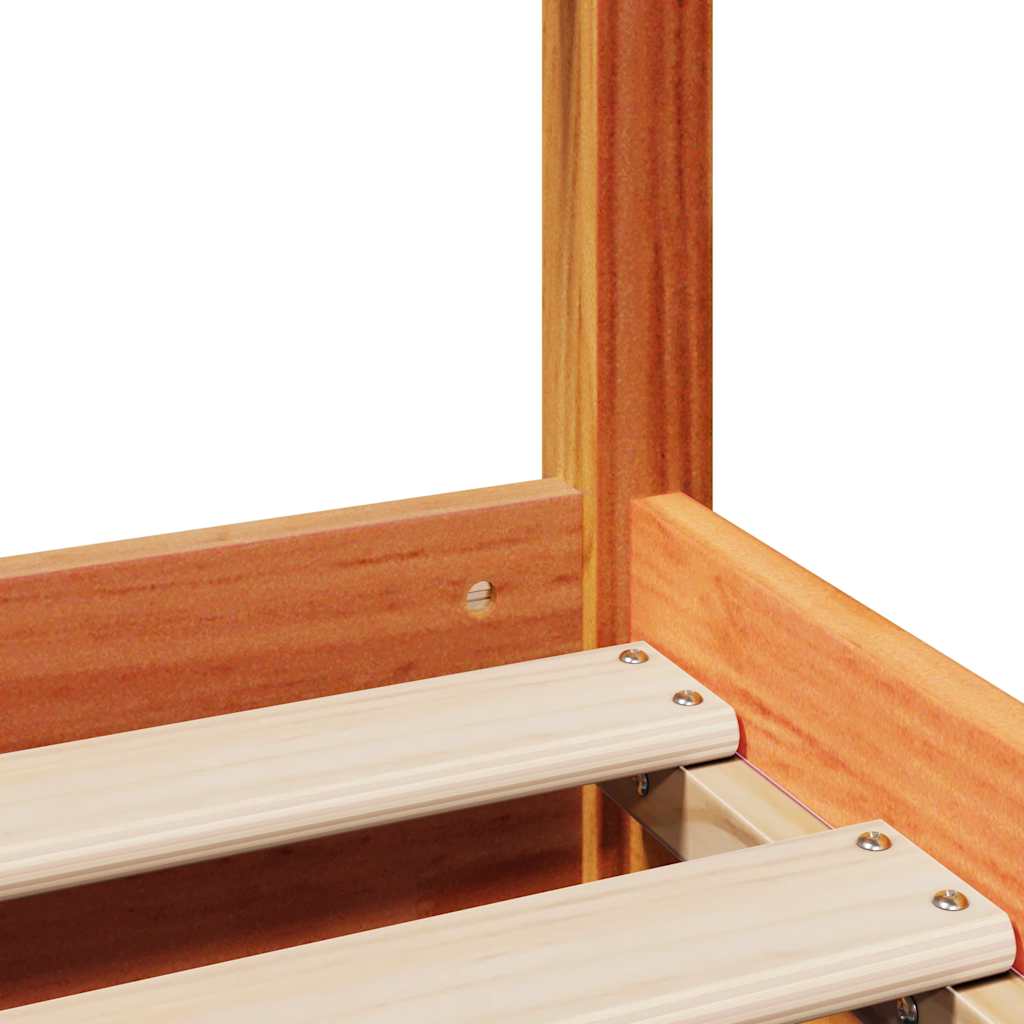 Letto senza Materasso Marrone Cera 90x200 cm Legno di Pino