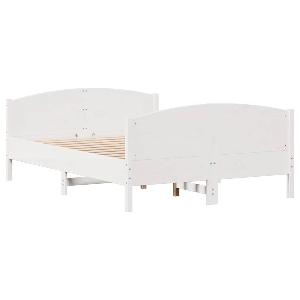 Letto senza Materasso Bianco 120x200 cm Legno Massello di Pino | homemem39