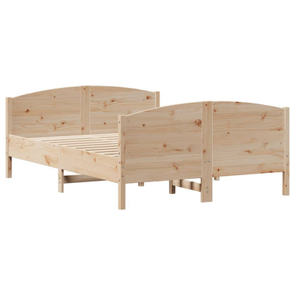 Letto senza Materasso 140x190 cm in Legno Massello di Pino