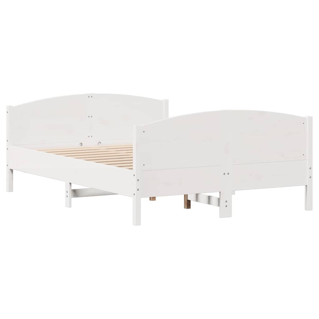 Letto senza Materasso Bianco 120x190 cm Legno Massello di Pino | homemem39