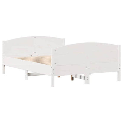 Letto senza Materasso Bianco 120x190 cm Legno Massello di Pino | homemem39