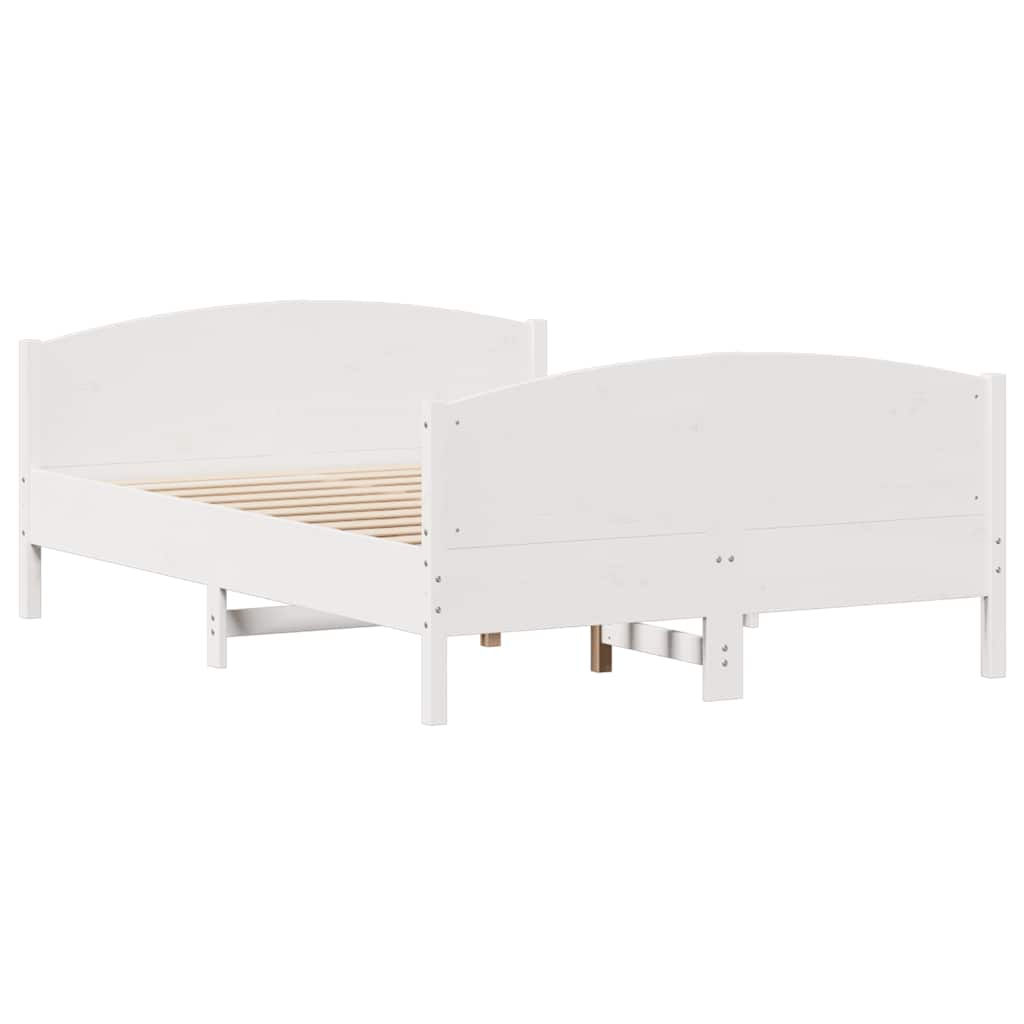 Letto senza Materasso Bianco 120x190 cm Legno Massello di Pino | homemem39