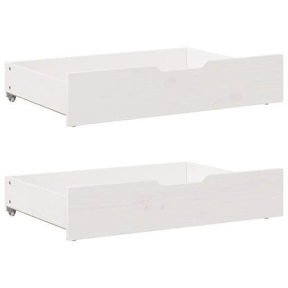 Letto senza Materasso Bianco 90x200 cm Legno Massello di Pino