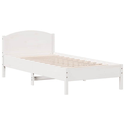 Letto senza Materasso Bianco 90x200 cm Legno Massello di Pino - homemem39