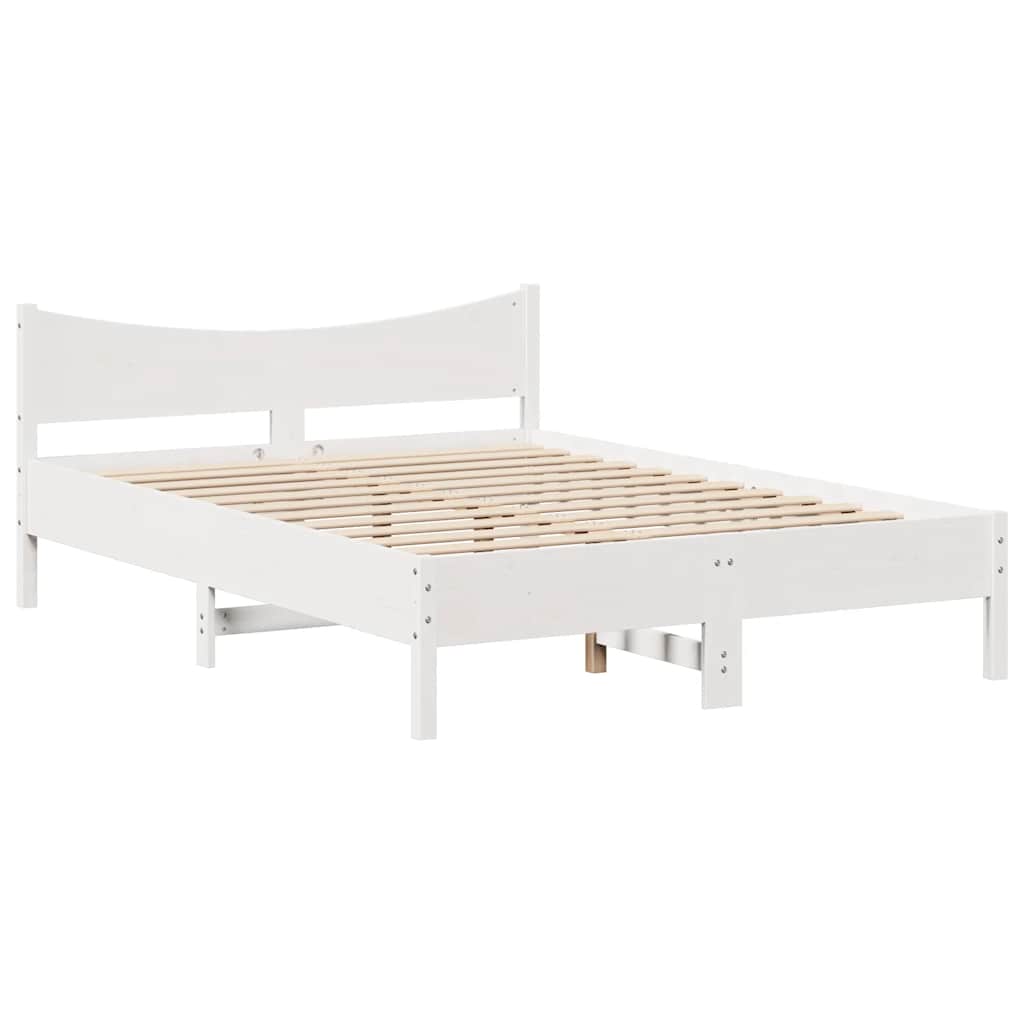 Giroletto con Cassetti Bianco 120x190 cm Legno Massello di Pino | homemem39