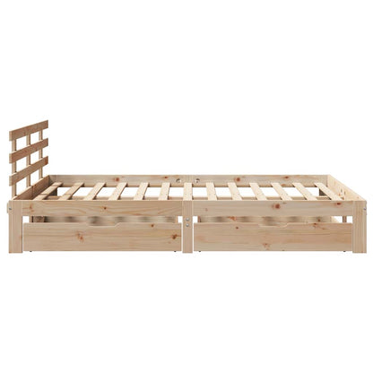 Giroletto con Cassetti 160x200 cm in Legno Massello di Pino