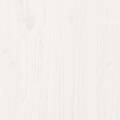 Giroletto con Cassetti Bianco 180x200 cm Legno Massello di Pino