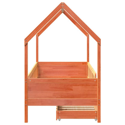 Giroletto Bambini con Cassetti 90x200 cm Legno Massello di Pino