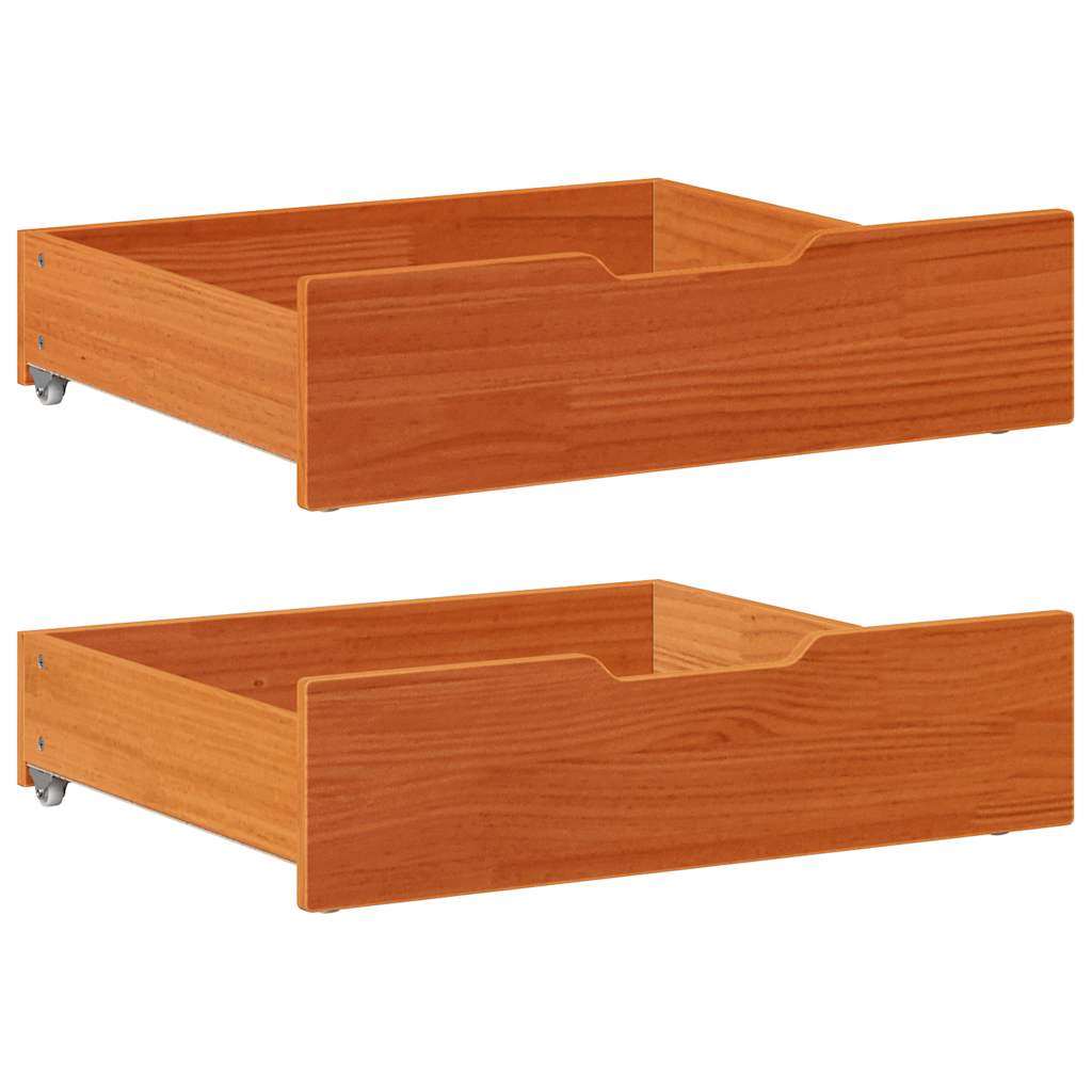 Giroletto per Bambini con Cassetti 80x170cm Legno Massello Pino