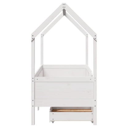 Giroletto Bambini con Cassetti 70x140 cm Legno Massello di Pino