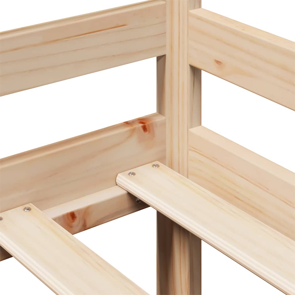 Dormeuse con Cassetti Bianca 80x200 cm Legno Massello di Pino | homemem39