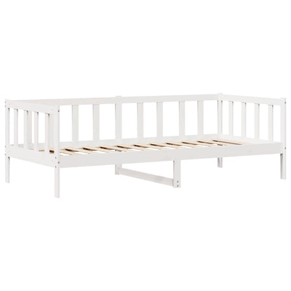 Dormeuse con Cassetti Bianco 90x200 cm Legno Massello di Pino | homemem39