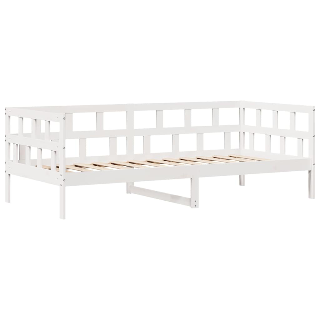 Dormeuse con Cassetti Bianco 90x190 cm Legno Massello di Pino | homemem39