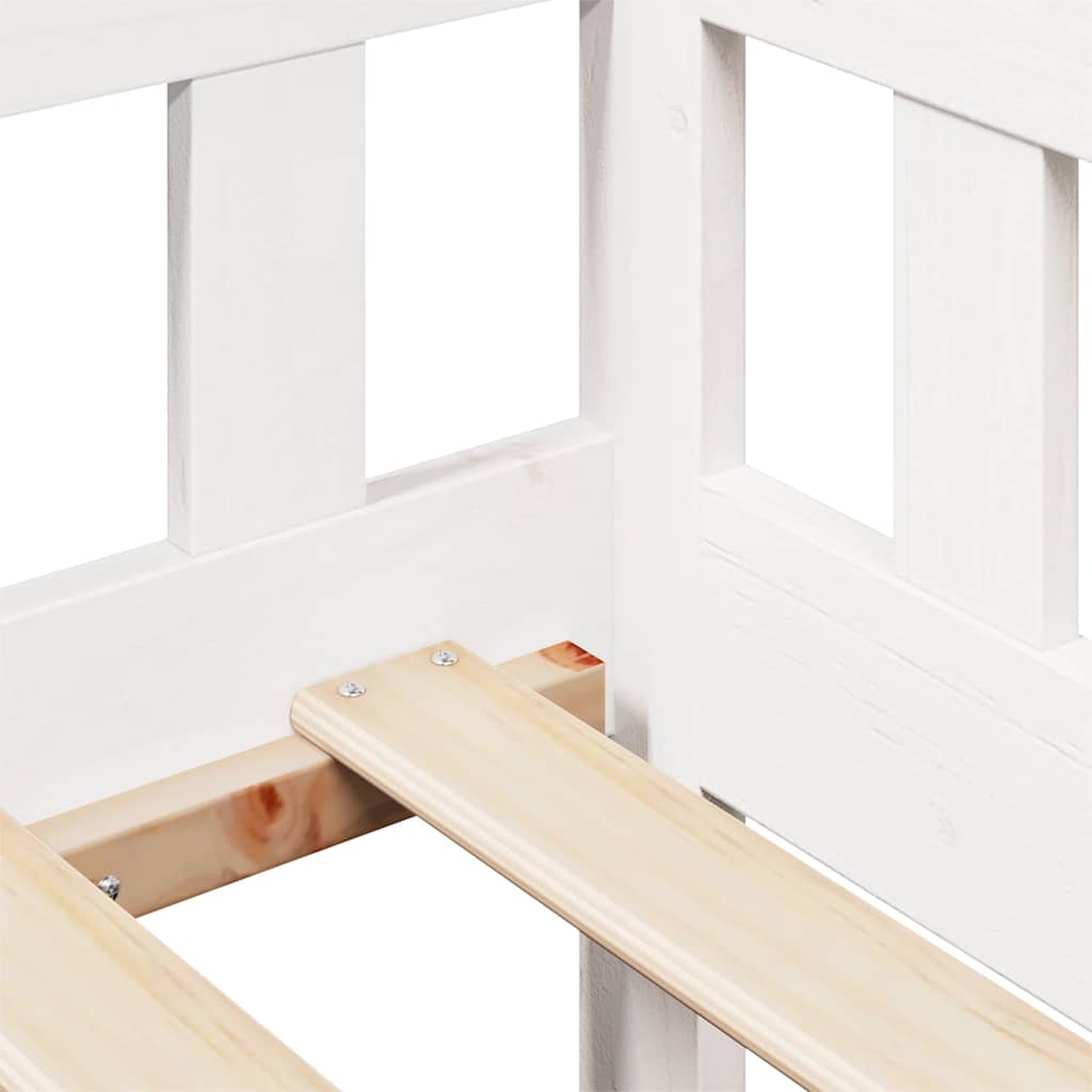 Dormeuse con Cassetti Bianco 90x190 cm Legno Massello di Pino | homemem39