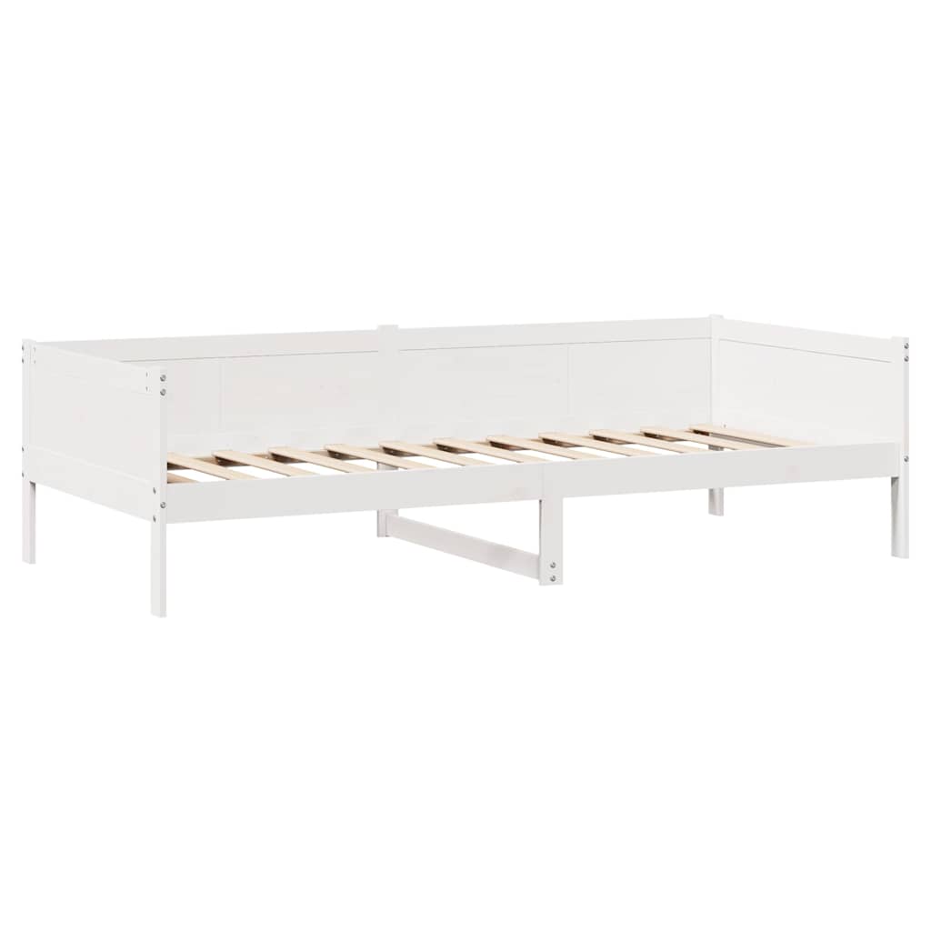 Dormeuse con Cassetti Bianco 90x190 cm Legno Massello di Pino - homemem39