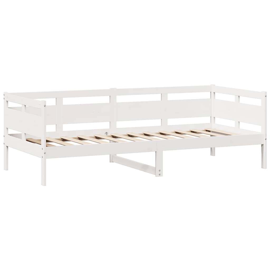Dormeuse con Cassetti Bianco 90x190 cm Legno Massello di Pino - homemem39