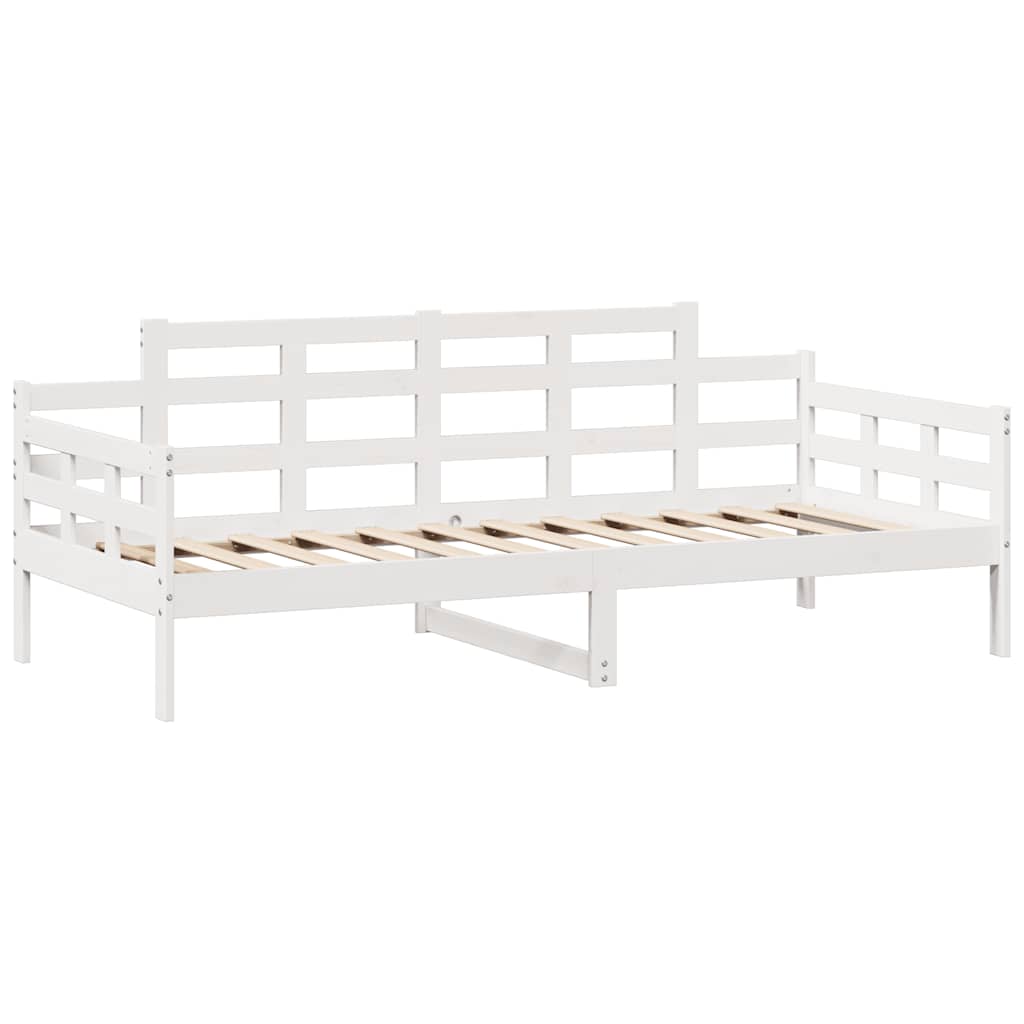 Dormeuse con Cassetti Bianco 90x200 cm Legno Massello di Pino | homemem39