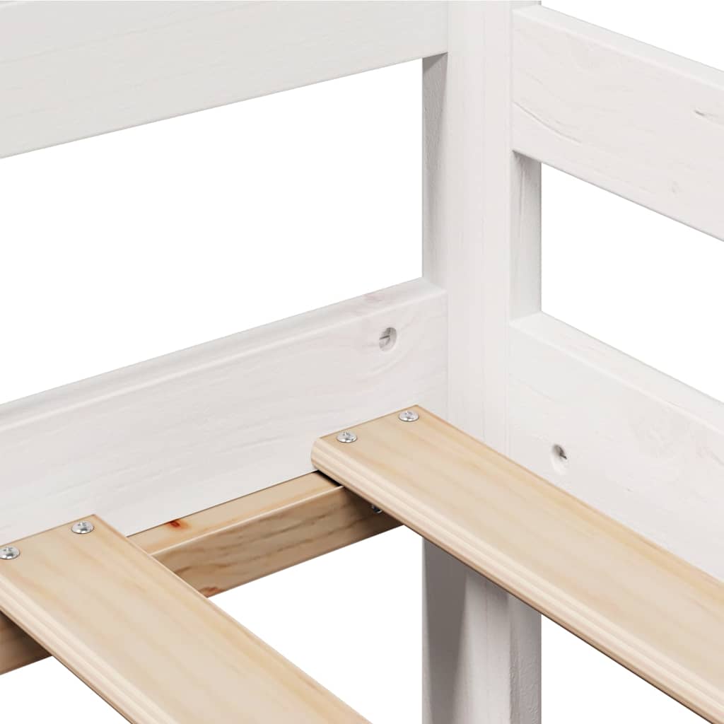 Dormeuse con Cassetti Bianco 90x200 cm Legno Massello di Pino | homemem39