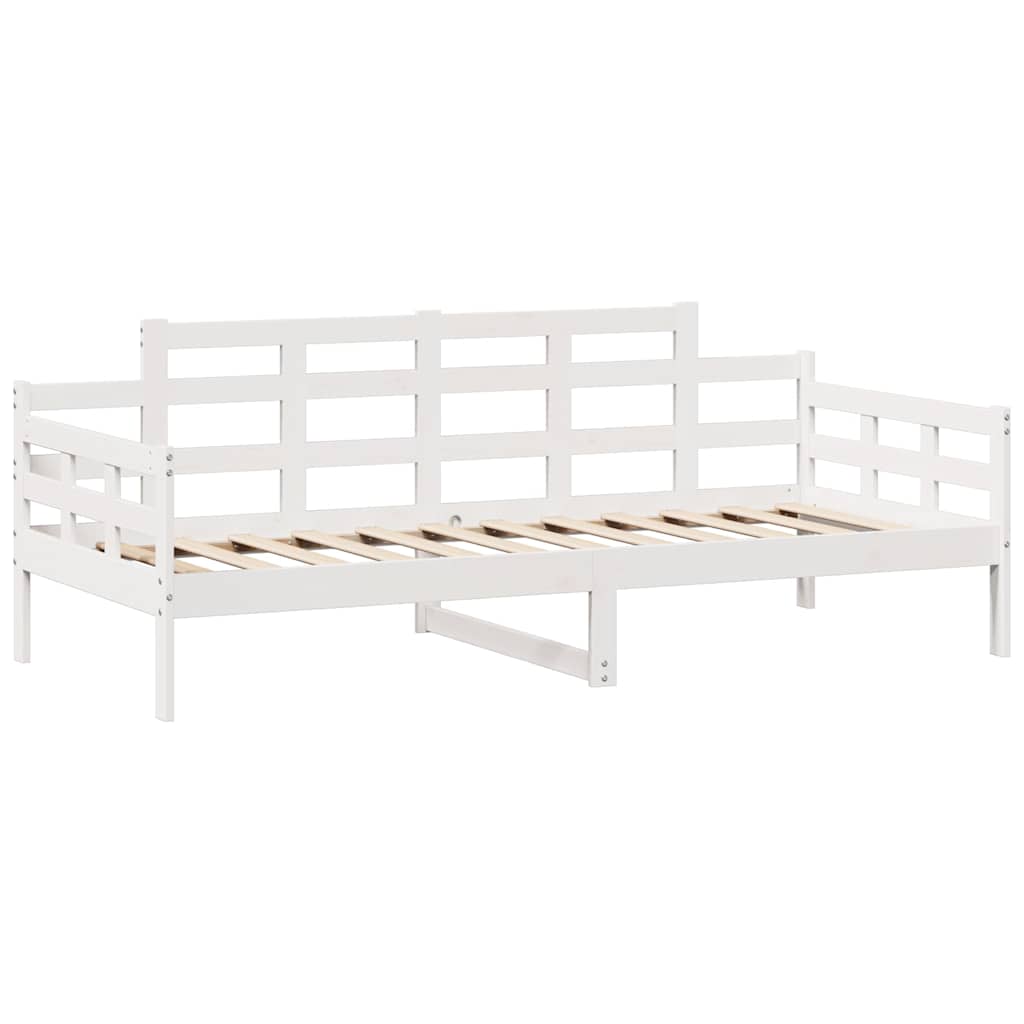 Dormeuse con Cassetti Bianca 80x200 cm Legno Massello di Pino | homemem39
