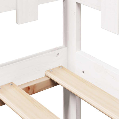 Dormeuse con Cassetti Bianco 90x200 cm Legno Massello di Pino | homemem39