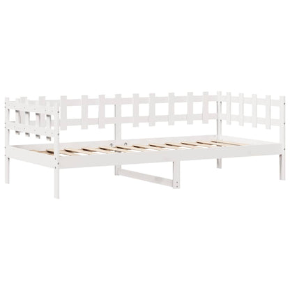 Dormeuse con Cassetti Bianco 90x200 cm Legno Massello di Pino - homemem39
