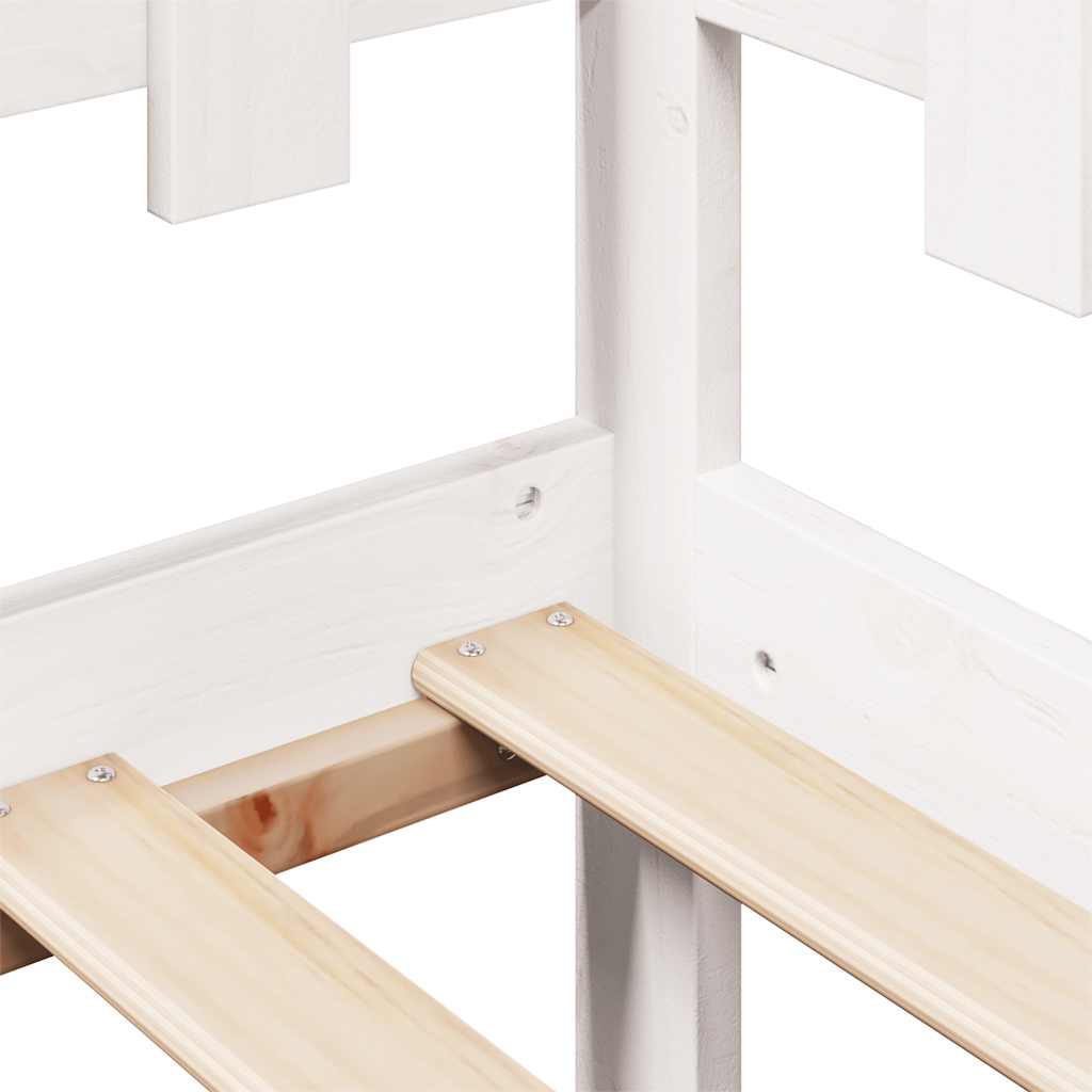 Dormeuse con Cassetti Bianco 90x200 cm Legno Massello di Pino - homemem39