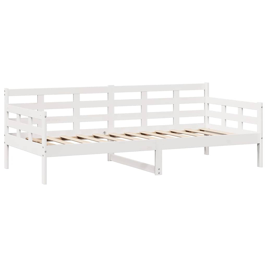 Dormeuse con Cassetti Bianca 80x200 cm Legno Massello di Pino | homemem39