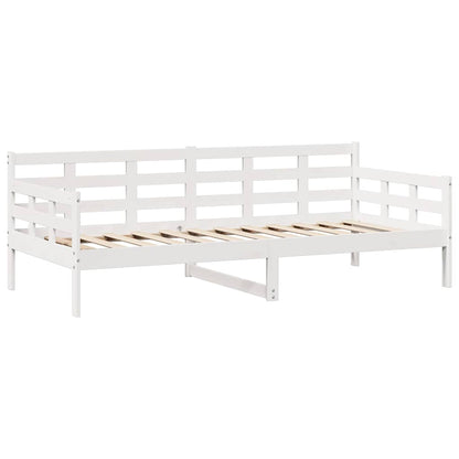 Dormeuse con Cassetti Bianca 80x200 cm Legno Massello di Pino | homemem39