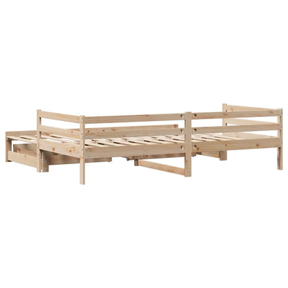 Dormeuse con Cassetti 90x200 cm Legno Massello Pino - homemem39