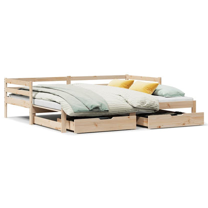 Divano Letto Estraibile con Cassetti senza Materasso 90x190 cm | homemem39
