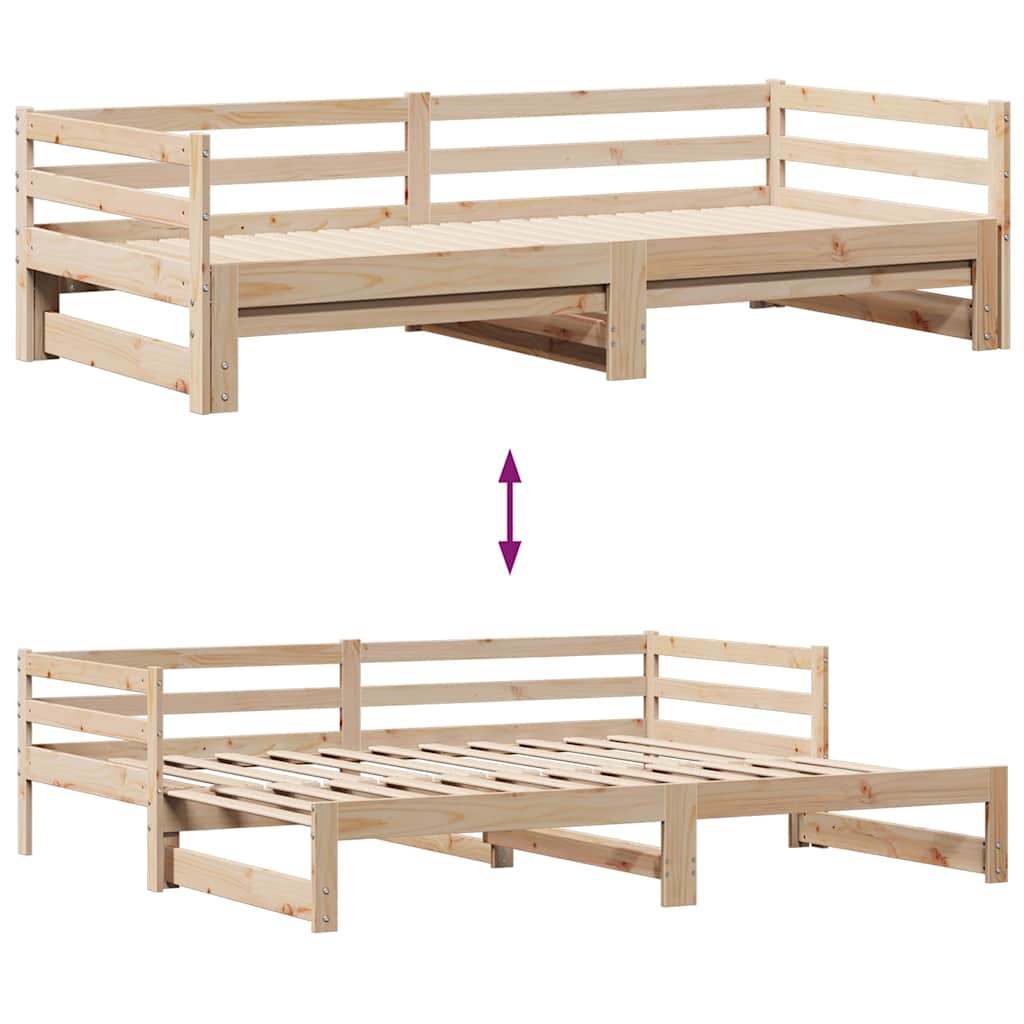 Divano Letto Estraibile con Cassetti senza Materasso 90x190 cm | homemem39
