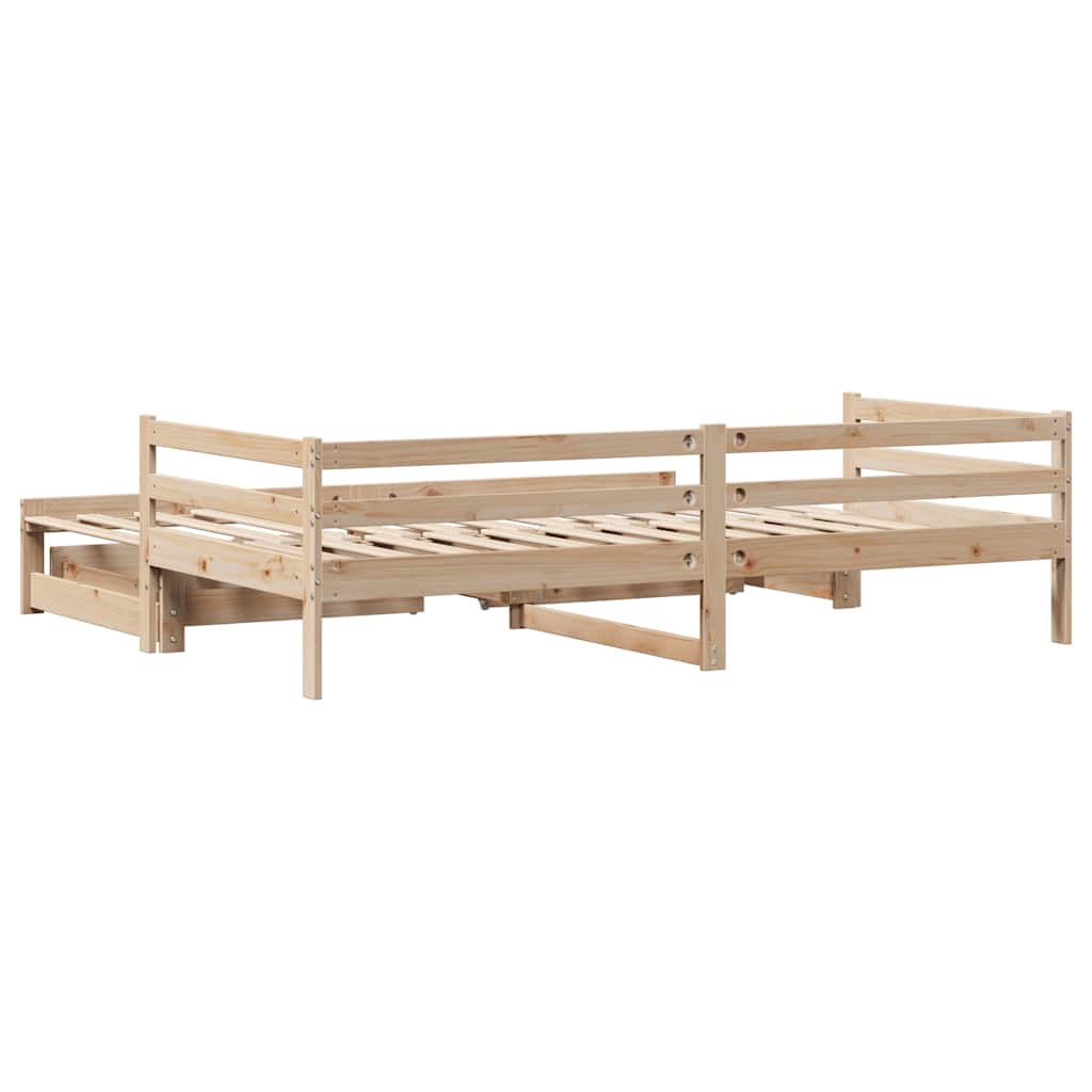 Divano Letto Estraibile con Cassetti senza Materasso 90x190 cm | homemem39