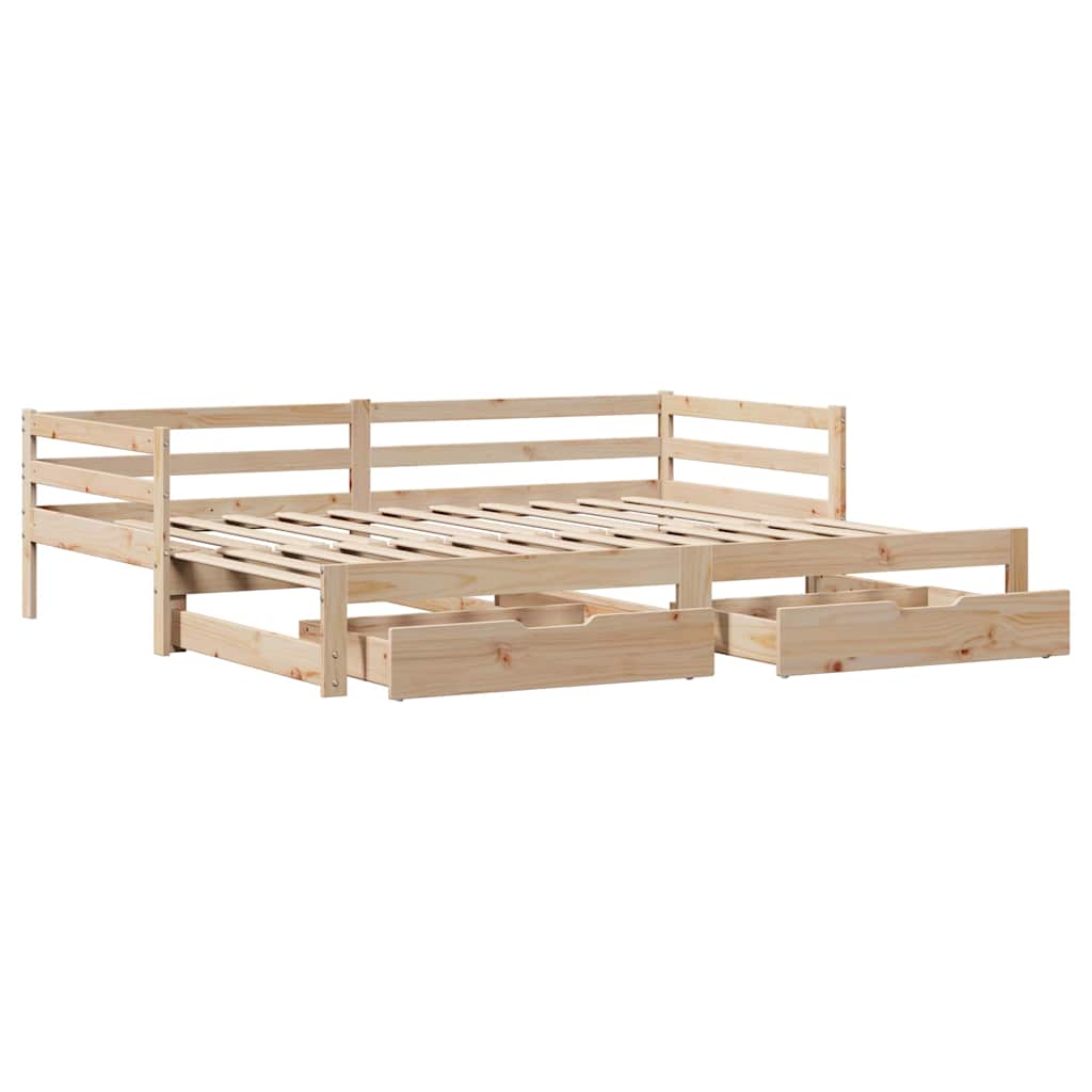 Divano Letto Estraibile con Cassetti senza Materasso 90x190 cm | homemem39